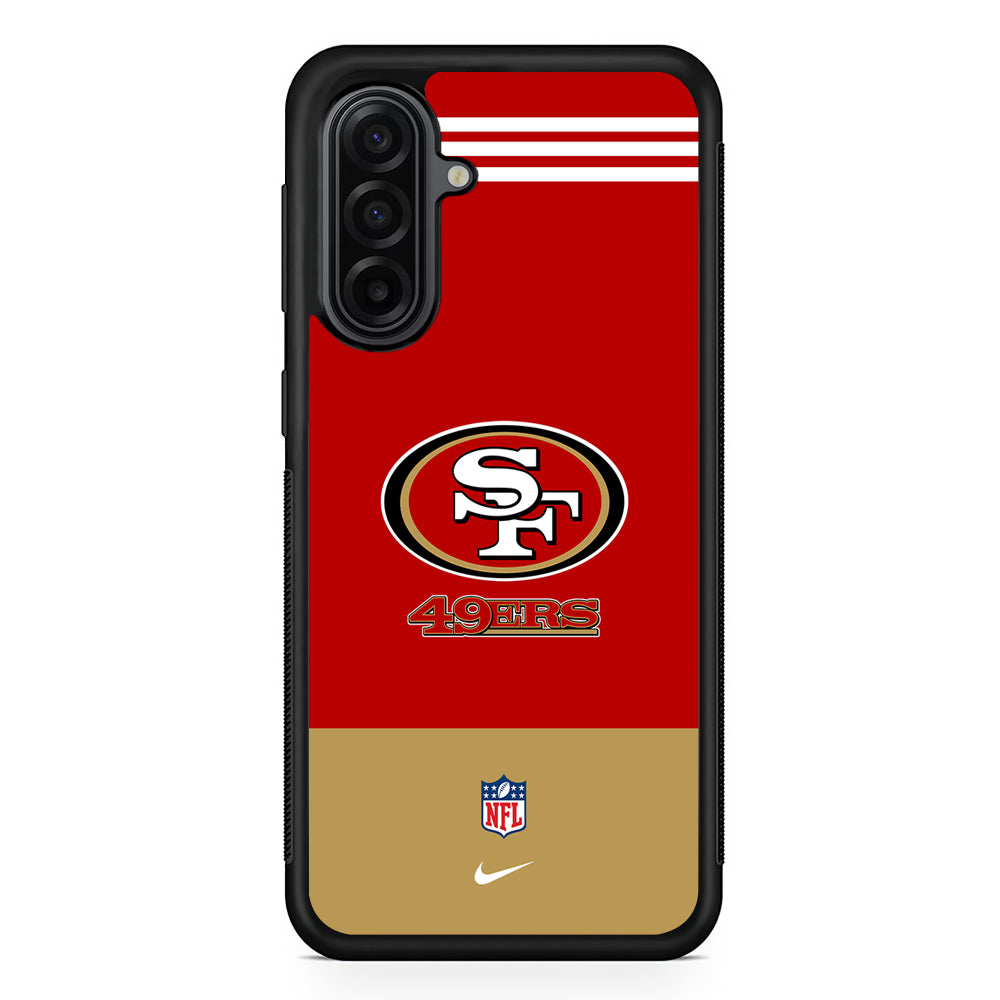 NFL San Francisco 49ers Nike Samsung Galaxy A17 Case | Durable Rubber Samsung Galaxy A17 Phone Case