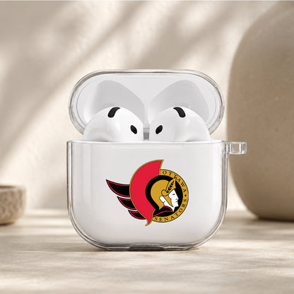 NHL Ottawa Senators Logo Protective Apple Airpods 4 Clear Case - Durable Clear Protection