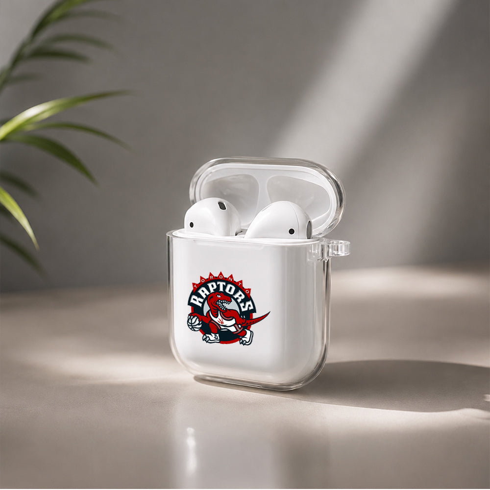 NBA Toronto Raptors Mascot Protective Clear Case Cover For Apple Airpods | Soft Silicone AirPods 1 / 2 Case | Protective Cover