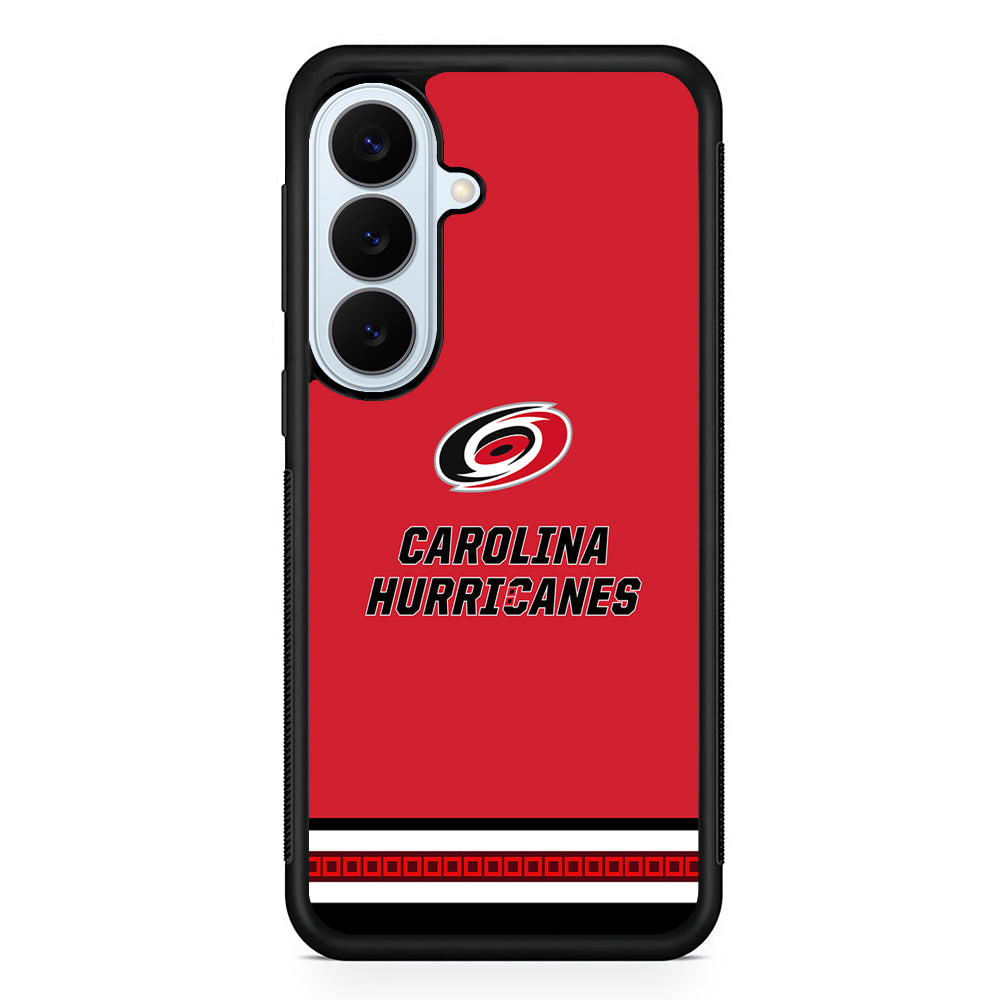 NHL Carolina Hurricanes Red Samsung Galaxy S26 Plus Case | Slim Protective Rubber Cover