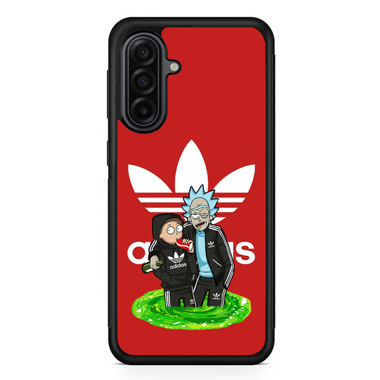 Adidas Rick and Morty Portal Samsung Galaxy A17 Case | Durable Rubber Samsung Galaxy A17 Phone Case