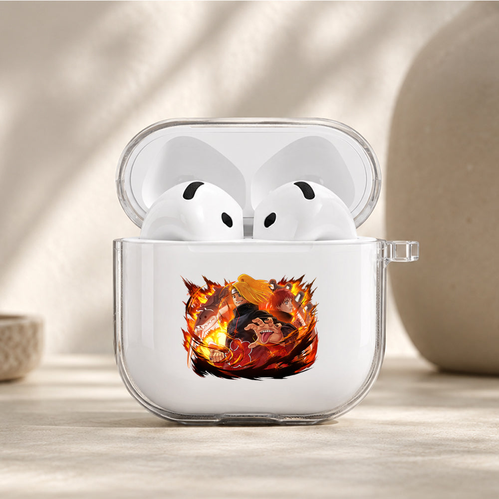 Deidara And Sasori Alliance Protective Apple Airpods 4 Clear Case - Durable Clear Protection