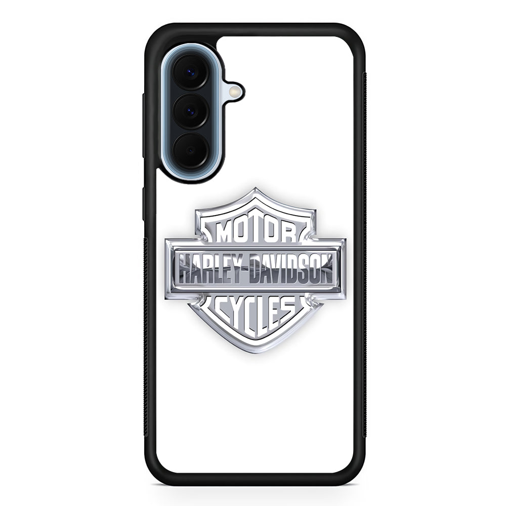 Harley Davidson Logo Silver Samsung Galaxy A57 Case | Slim Samsung Galaxy A57 Protective Case