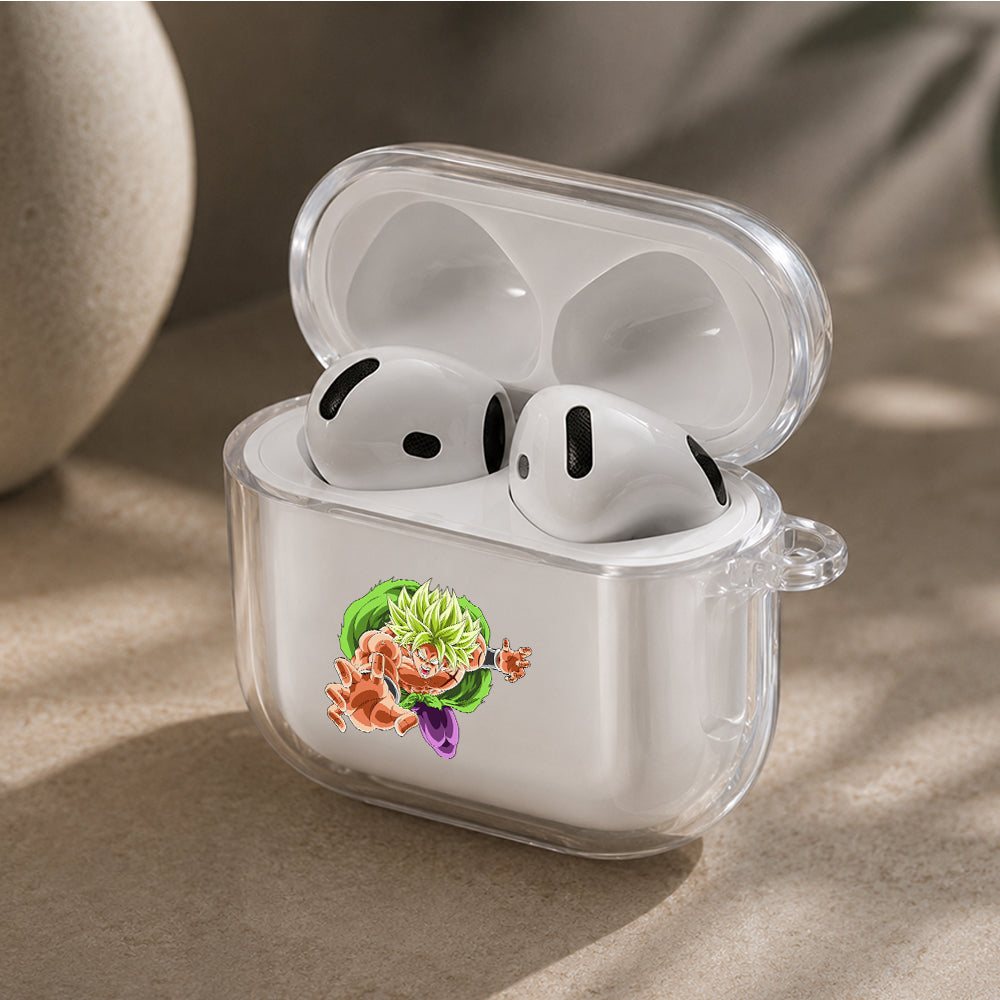 Dragon Ball Z Broly Wrath Protective Apple Airpods 4 Clear Case - Durable Clear Protection