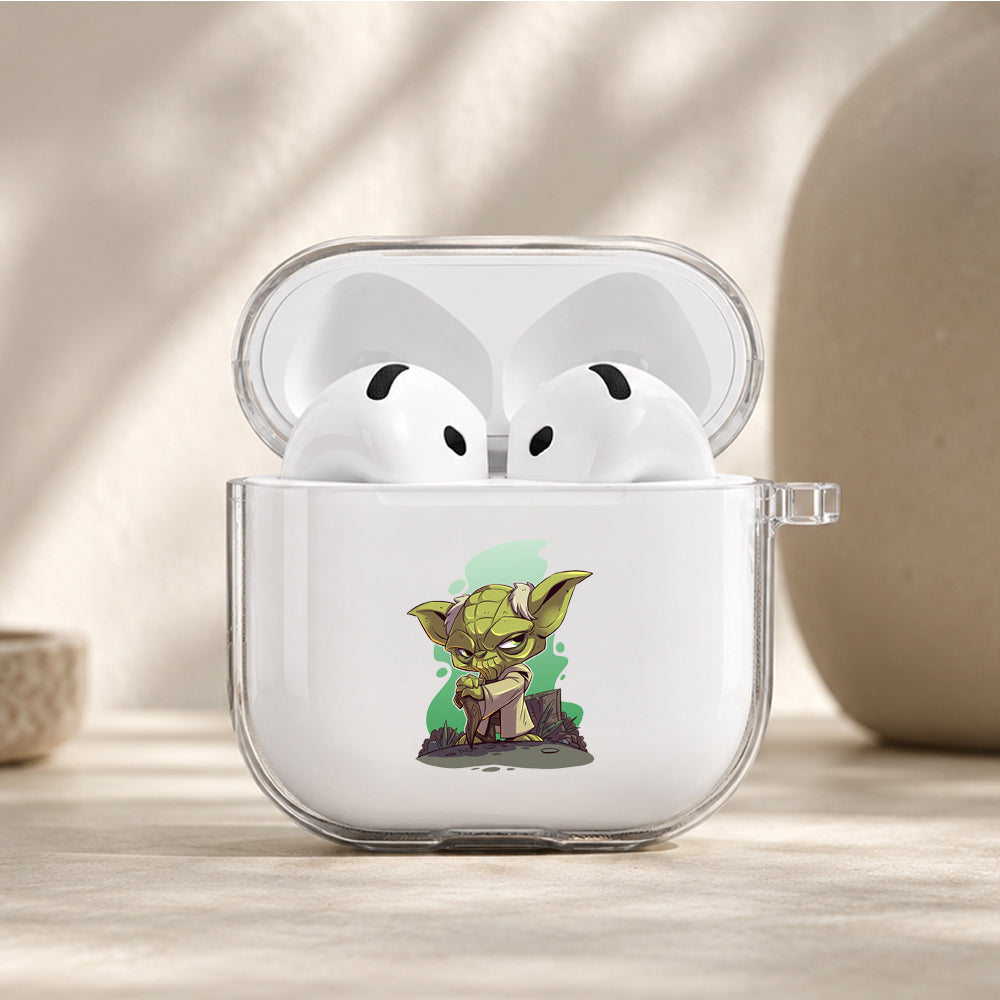 Grand Master Yoda Chibi Protective Apple Airpods 4 Clear Case - Durable Clear Protection