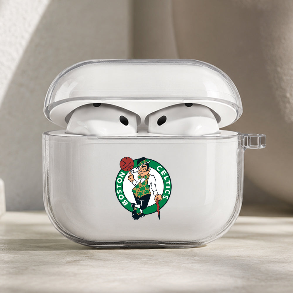 NBA Boston Celtics Symbol Protective Apple AirPods Pro 3 Clear Case | Shockproof Cover