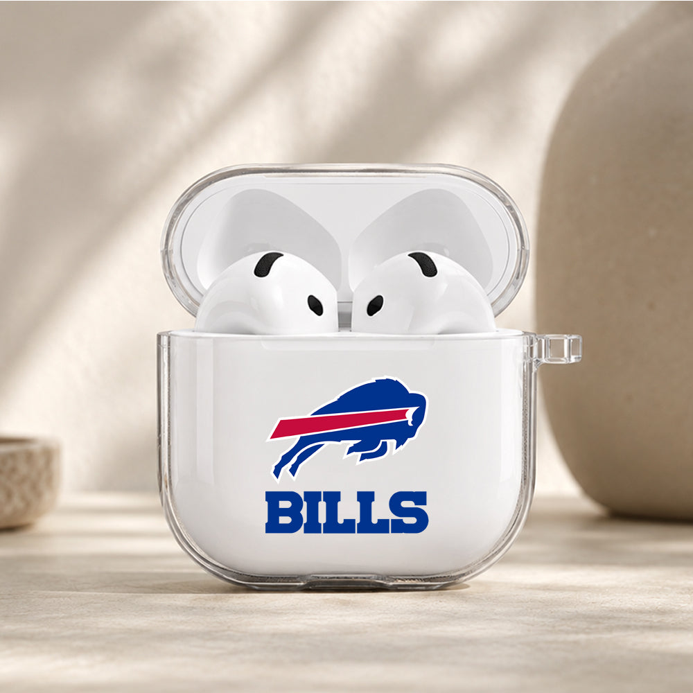 NFL Buffalo Bills Logo Protective Apple Airpods 4 Clear Case - Durable Clear Protection