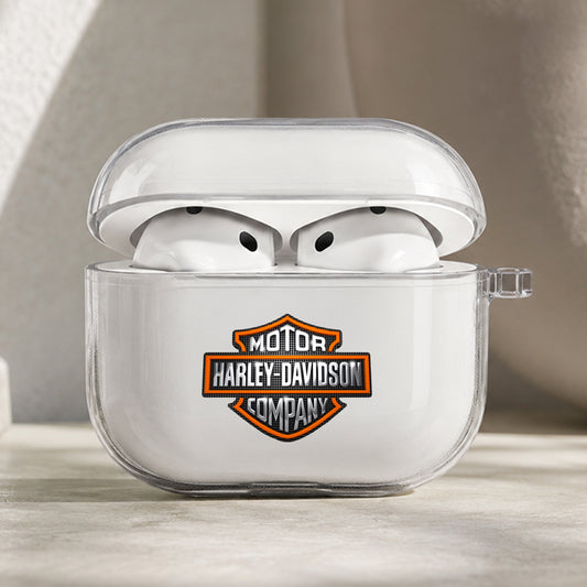 Harley Davidson Symbol Protective Apple AirPods Pro 3 Clear Case | Shockproof Cover