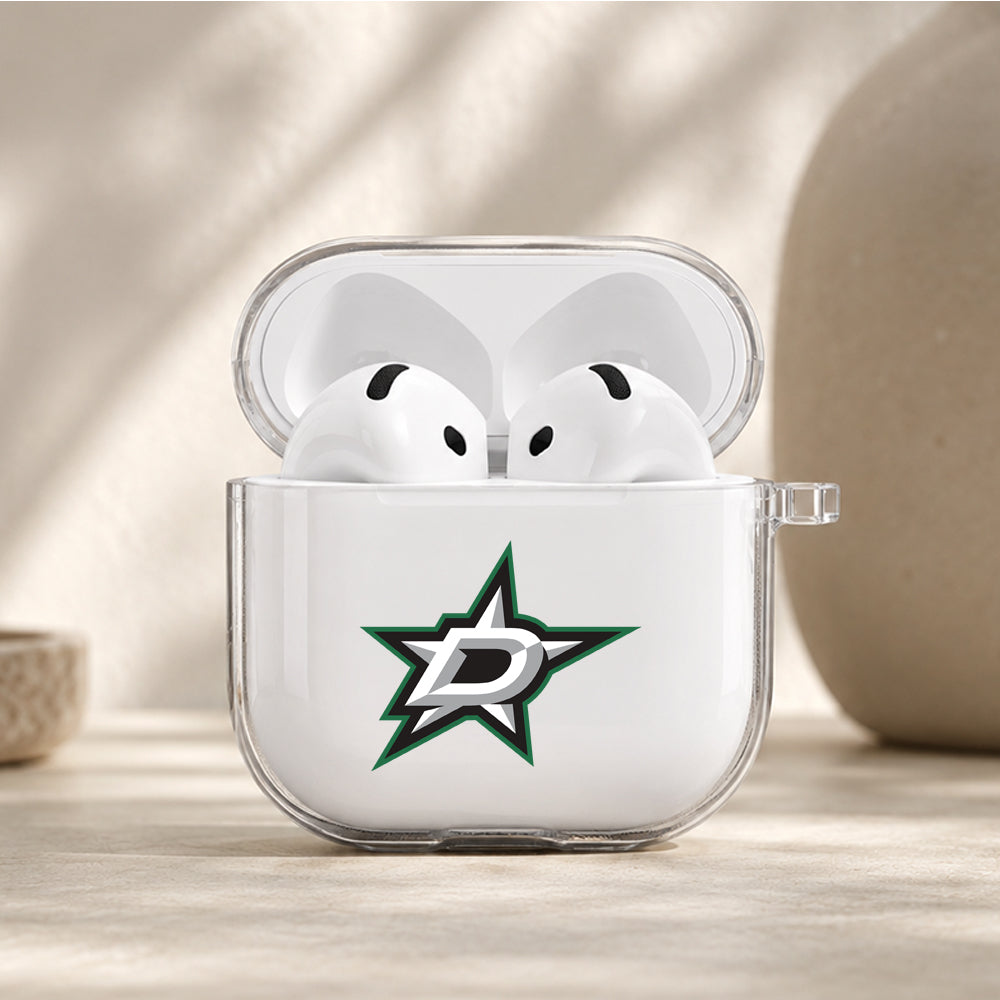 NHL Dallas Stars Logo Protective Apple Airpods 4 Clear Case - Durable Clear Protection