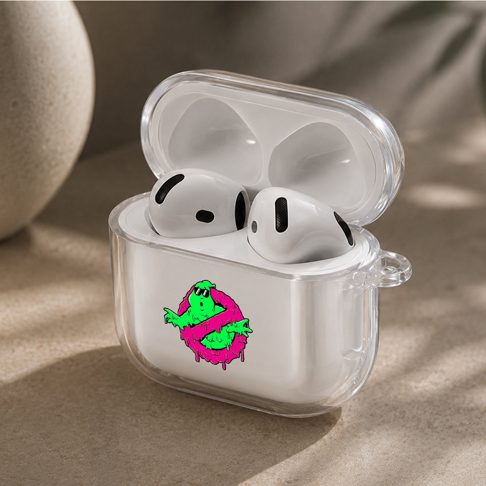 Melting Ghost Hunter Protective Apple Airpods 4 Clear Case - Durable Clear Protection