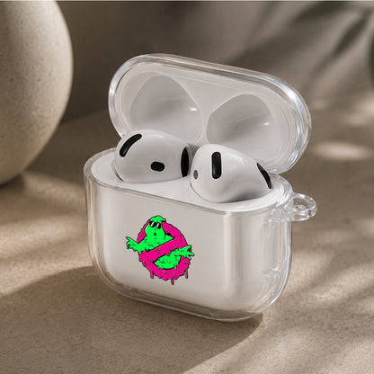 Melting Ghost Hunter Protective Apple Airpods 4 Clear Case - Durable Clear Protection