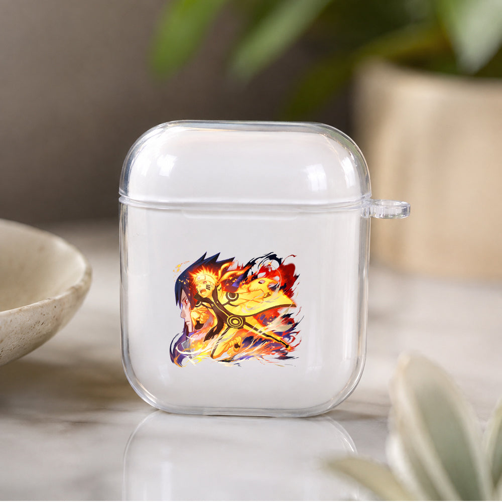 Naruto The Sun and The Moon Protective Clear Case Cover For Apple Airpods | Soft Silicone AirPods 1 / 2 Case | Protective Cover