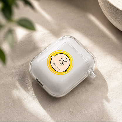 Charlie Brown on Frame Protective Clear Case Cover For Apple Airpods | Soft Silicone AirPods 1 / 2 Case | Protective Cover