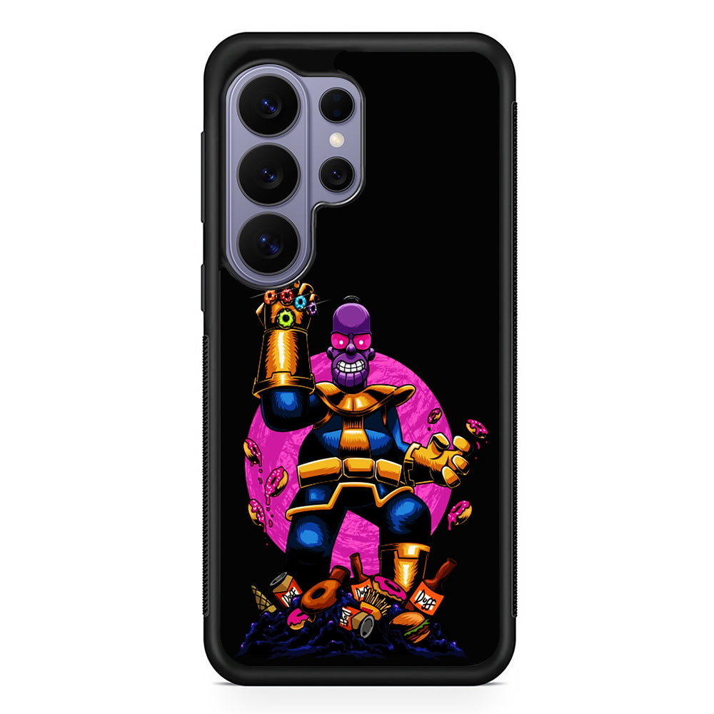 Simpson Homer Thanos Samsung Galaxy S26 Ultra Case | Protective Rubber Cover