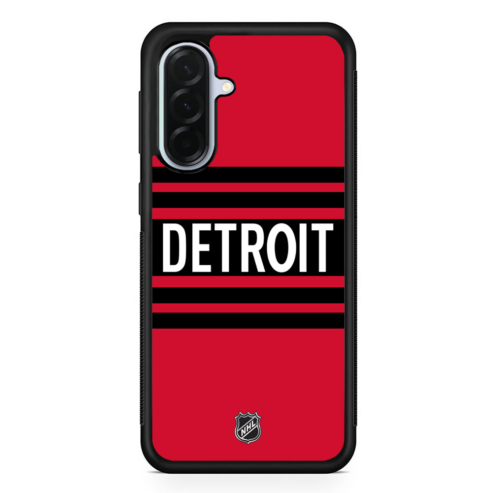 NHL Detroit Red Wings Red Black Samsung Galaxy A36 Case | Durable Samsung Galaxy A36 Protective Case