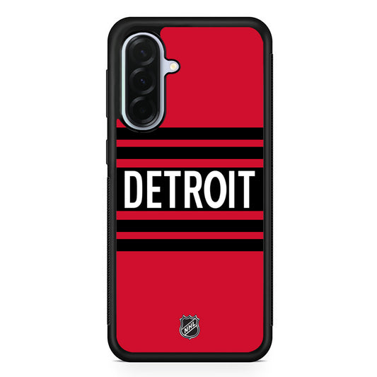 NHL Detroit Red Wings Red Black Samsung Galaxy A36 Case | Durable Samsung Galaxy A36 Protective Case