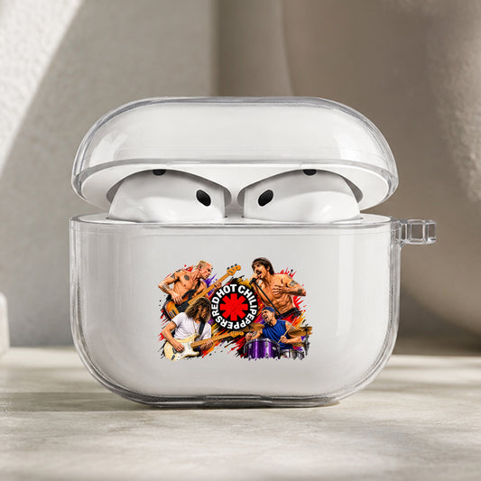 Red Hot Chili Peppers Band Protective Apple AirPods Pro 3 Clear Case | Shockproof Cover