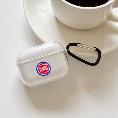 NBA Detroit Pistons Symbol Protective Apple AirPods Pro 3 Clear Case | Shockproof Cover