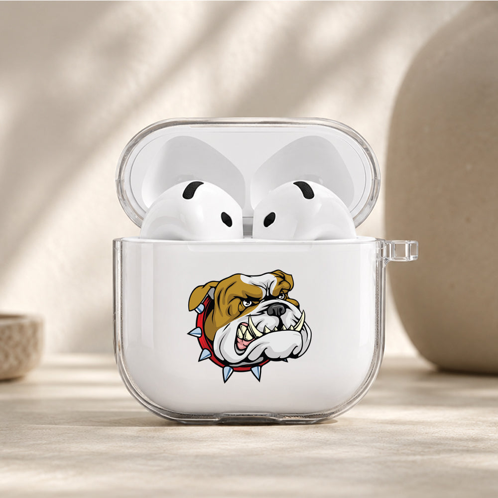 Bulldog Face Protective Apple Airpods 4 Clear Case - Durable Clear Protection