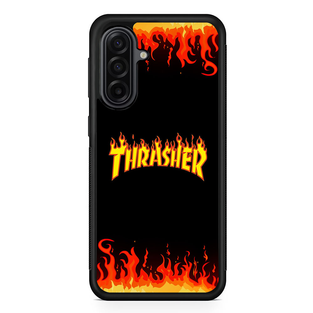 Thrasher in Fire Samsung Galaxy A17 Case | Durable Rubber Samsung Galaxy A17 Phone Case