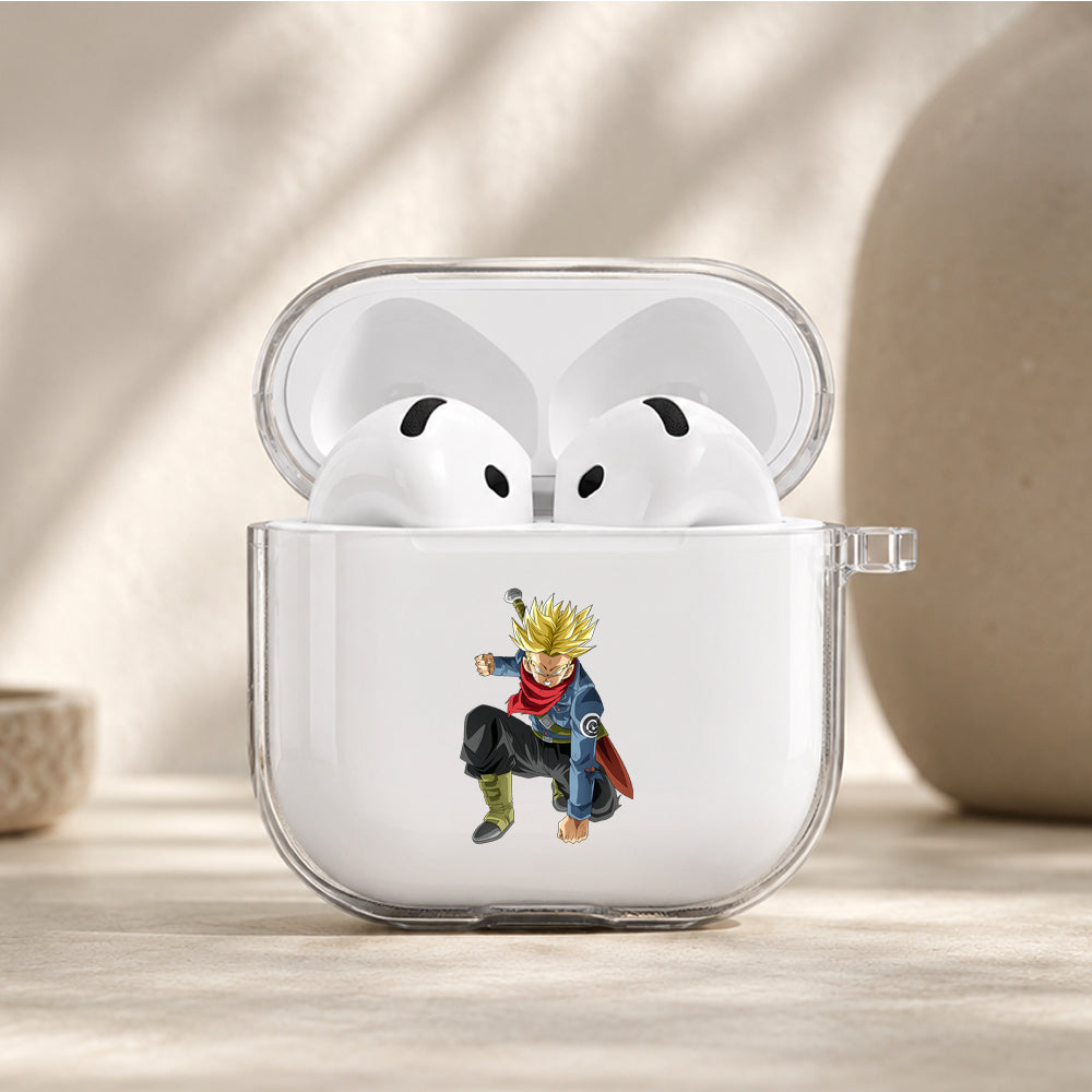 Dragon Ball Future Trunks Protective Apple Airpods 4 Clear Case - Durable Clear Protection