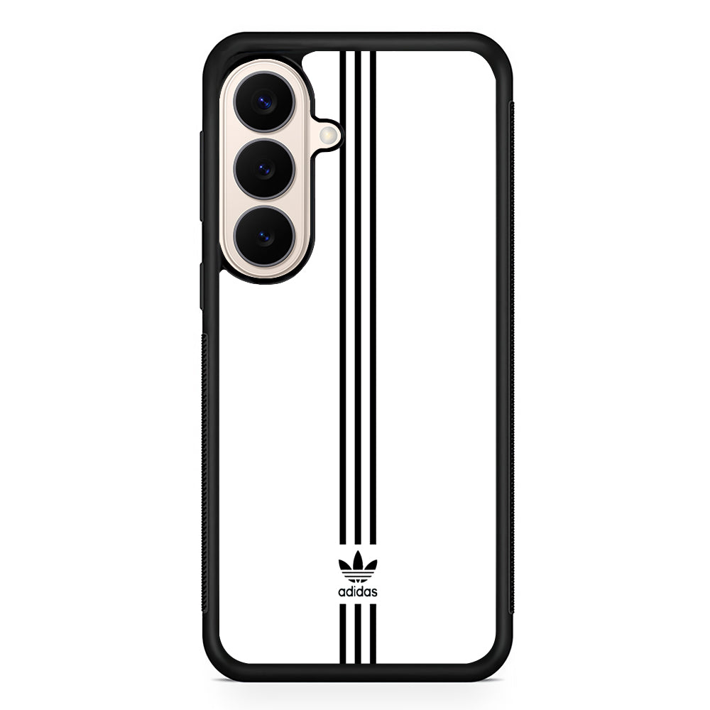Adidas White Three Lines Samsung Galaxy S26 Case – Slim Protective Phone Cover