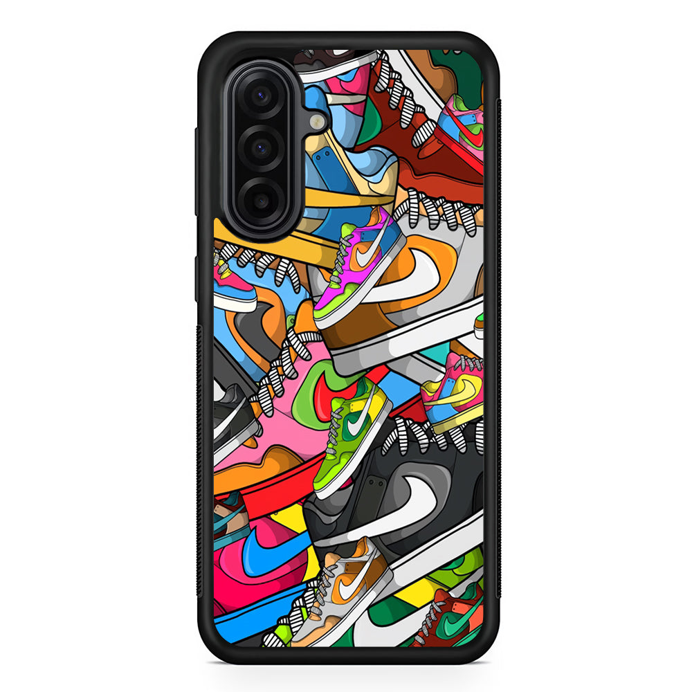 Nike Mix Shoes Samsung Galaxy A17 Case | Durable Rubber Samsung Galaxy A17 Phone Case