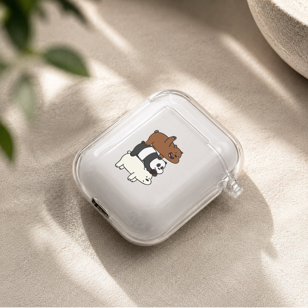 We Bare Bear Protective Clear Case Cover For Apple Airpods | Soft Silicone AirPods 1 / 2 Case | Protective Cover