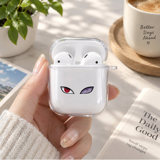 Naruto Sharingan Rinnegan Protective Clear Case Cover For Apple Airpods | Soft Silicone AirPods 1 / 2 Case | Protective Cover
