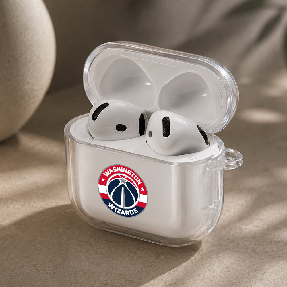 NBA Washington Wizards Logo Protective Apple Airpods 4 Clear Case - Durable Clear Protection