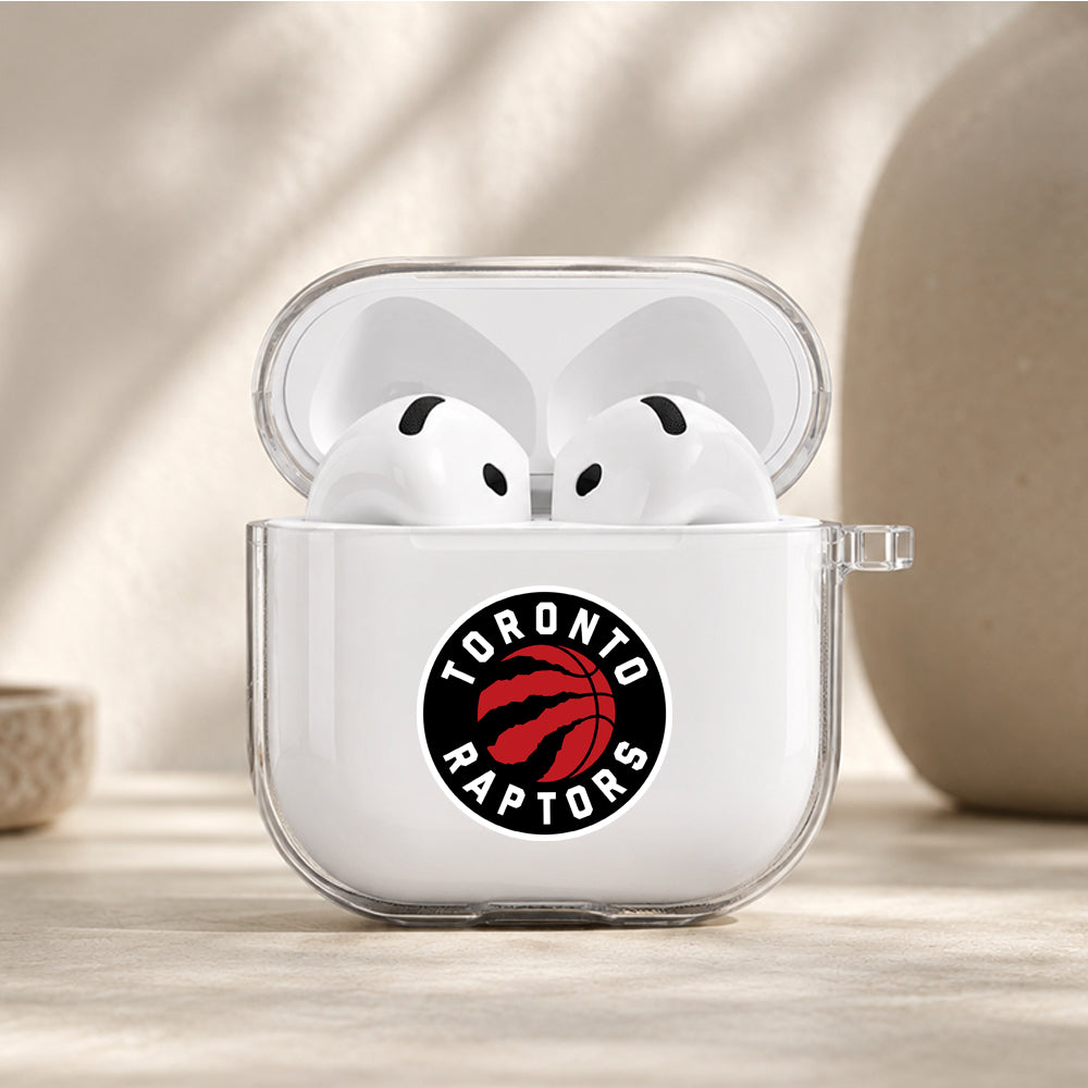 NBA Toronto Raptors Logo Protective Apple Airpods 4 Clear Case - Durable Clear Protection
