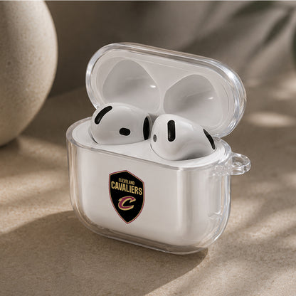 NBA Cleveland Cavaliers Logo Protective Apple Airpods 4 Clear Case - Durable Clear Protection