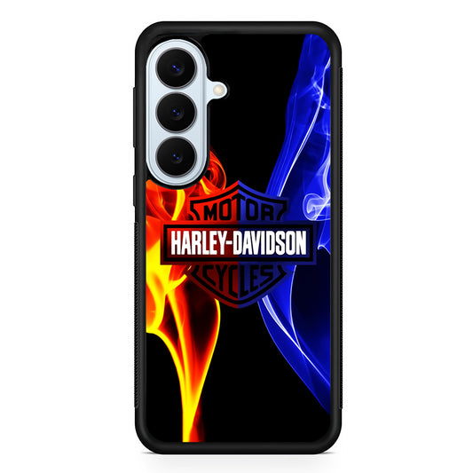 Harley Blue Red Fire Samsung Galaxy S26 Plus Case | Lightweight Protective Phone Cover