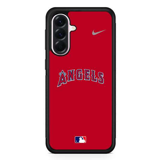 MLB Los Angeles Angels Red Nike Samsung Galaxy A56 Case | Samsung Galaxy A56 Protective Rubber Case