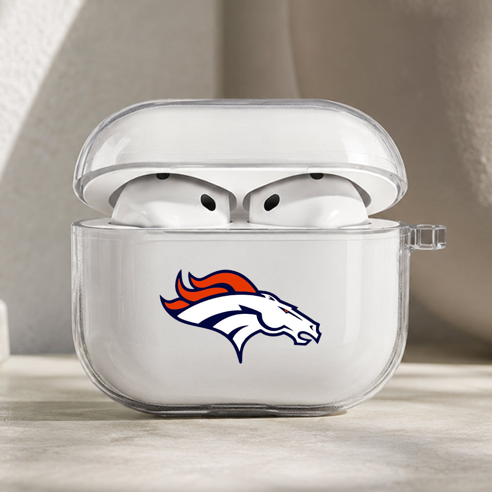 NFL Denver Broncos Symbol Protective Apple AirPods Pro 3 Clear Case | Shockproof Cover