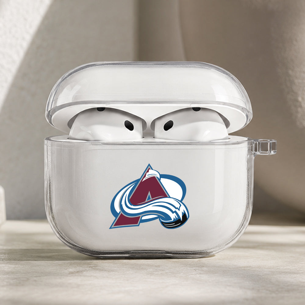 NHL Colorado Avalanche Symbol Protective Apple AirPods Pro 3 Clear Case | Shockproof Cover