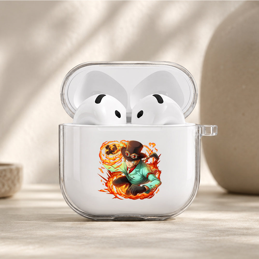 Sabo Flame of Revolution Protective Apple Airpods 4 Clear Case - Durable Clear Protection