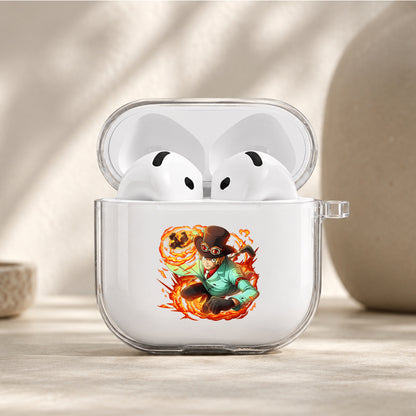 Sabo Flame of Revolution Protective Apple Airpods 4 Clear Case - Durable Clear Protection