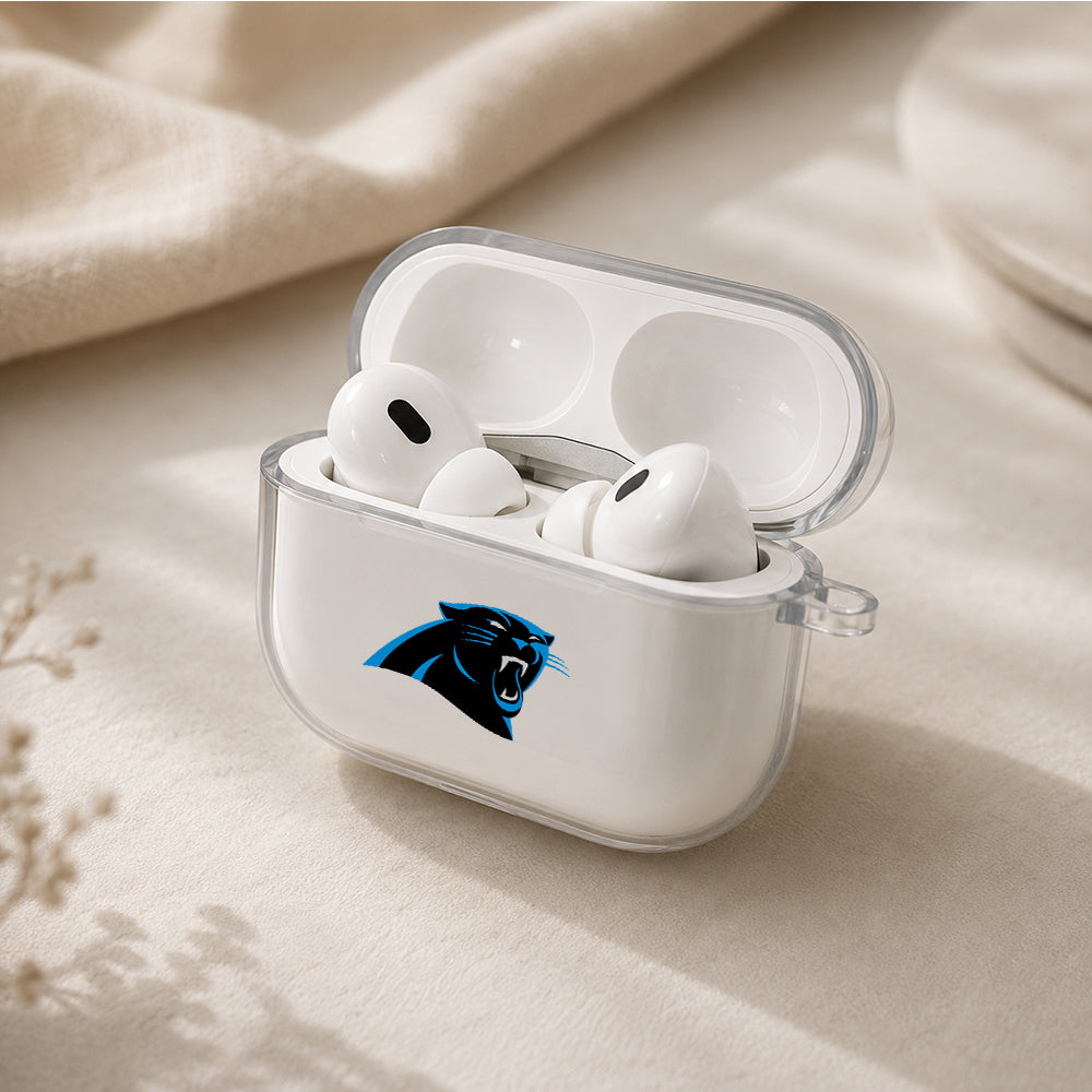 NFL Carolina Panthers Symbol Protective Apple AirPods Pro 3 Clear Case | Shockproof Cover