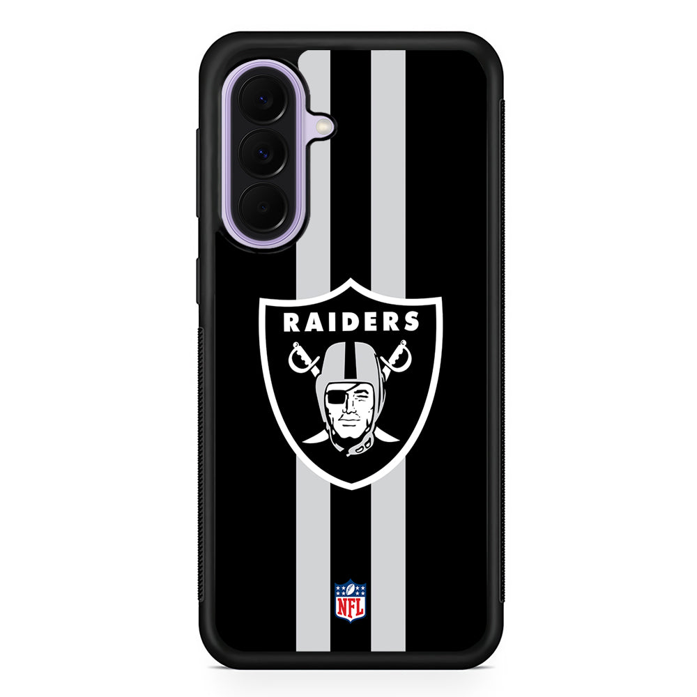 NFL Las Vegas Raiders Black Samsung Galaxy A37 Case | Samsung Galaxy A37 Rubber Protective Case