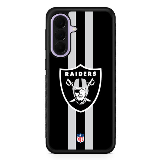 NFL Las Vegas Raiders Black Samsung Galaxy A37 Case | Samsung Galaxy A37 Rubber Protective Case
