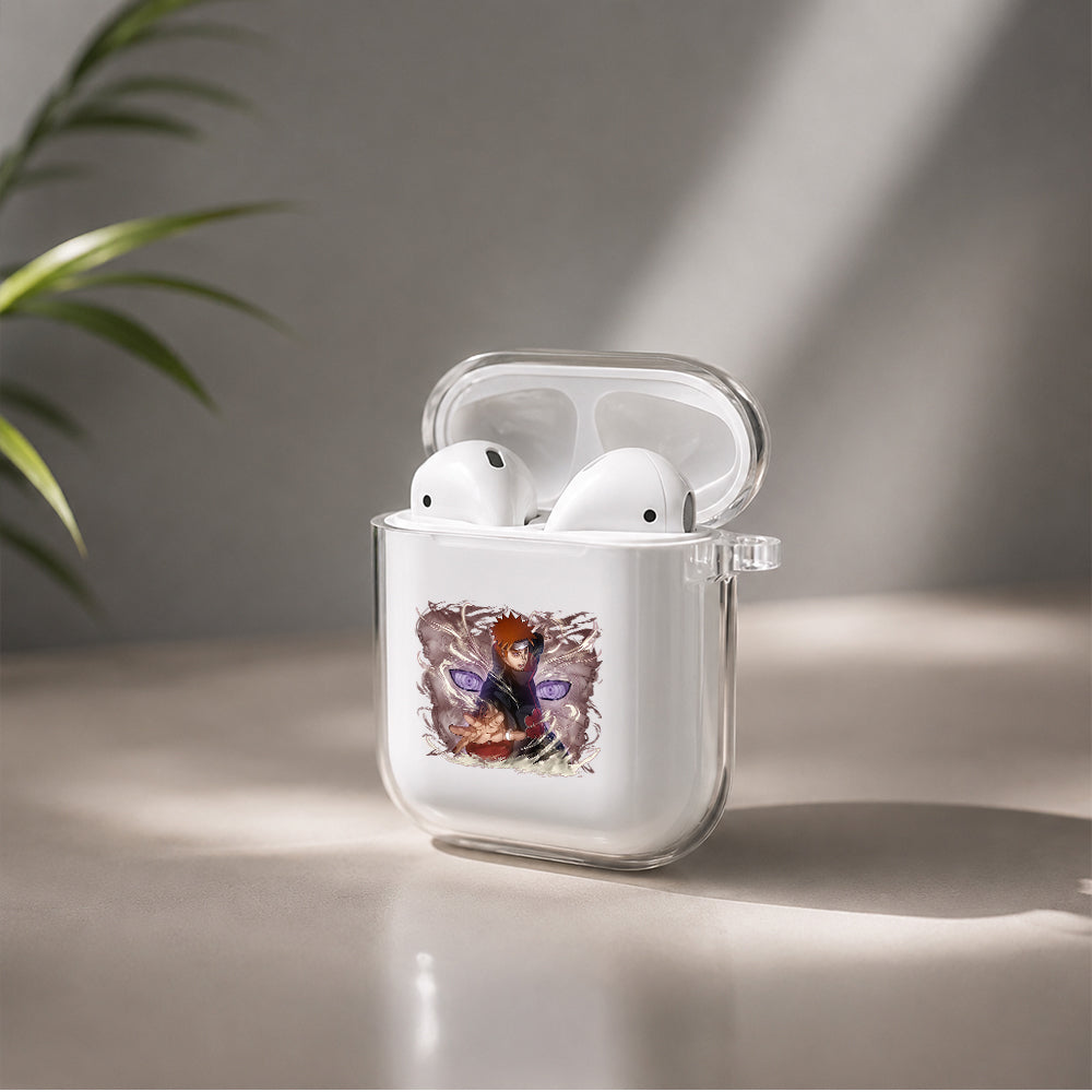 Pain Tendo Ultimate Jutsu Protective Clear Case Cover For Apple Airpods | Soft Silicone AirPods 1 / 2 Case | Protective Cover