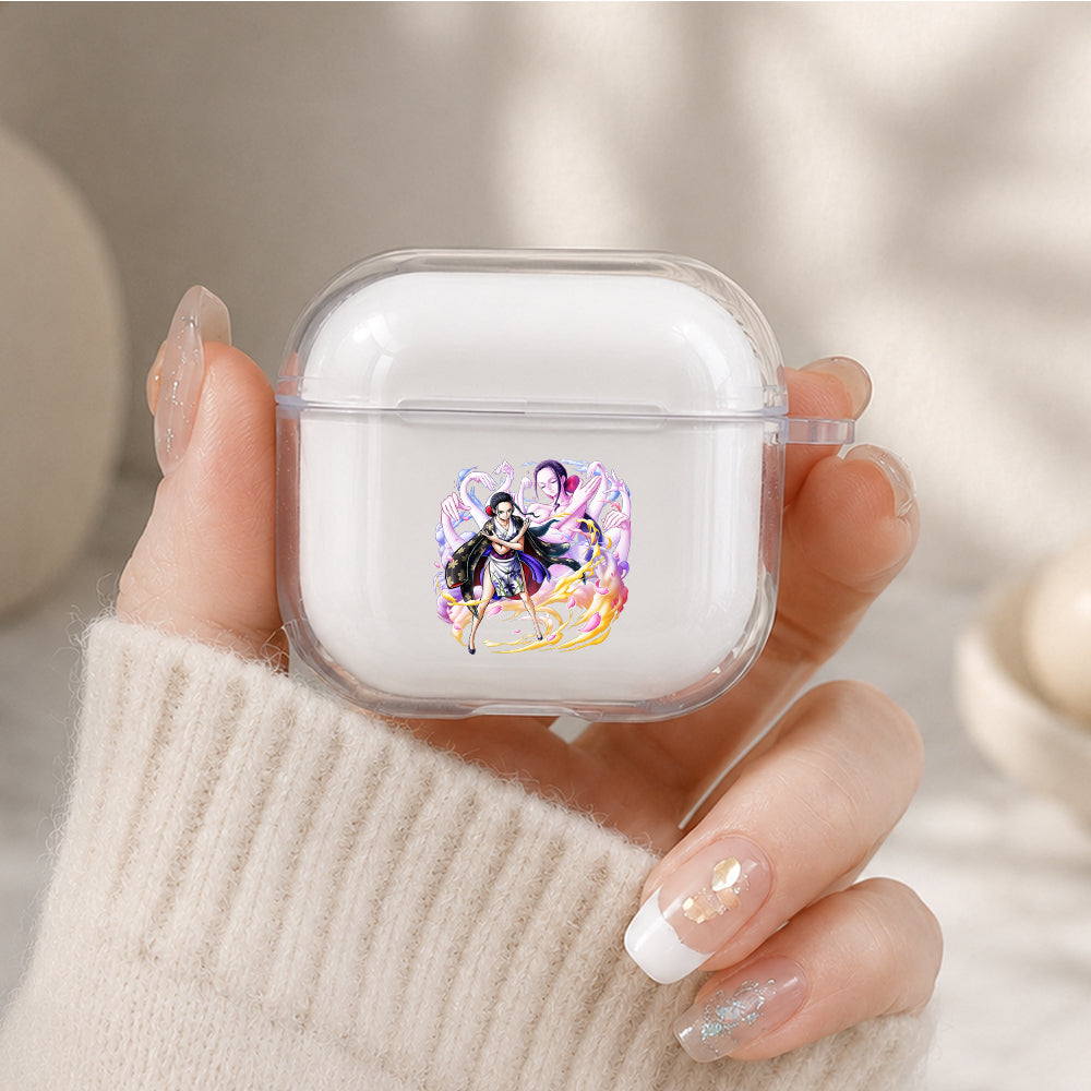 Nico Robin Blossoming Fury Protective Apple Airpods 4 Clear Case - Durable Clear Protection