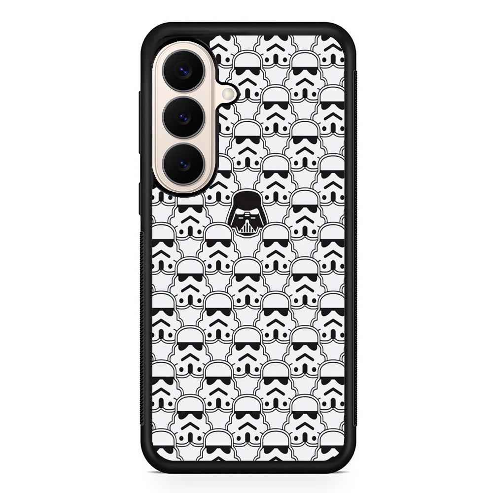Stormtrooper Face Pattern Star Wars Samsung Galaxy S26 Case | Durable Protective Rubber Cover