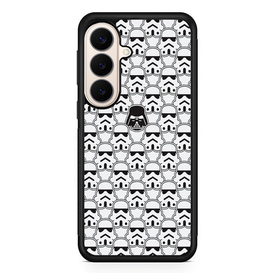 Stormtrooper Face Pattern Star Wars Samsung Galaxy S26 Case | Durable Protective Rubber Cover