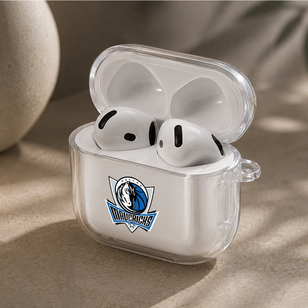 NBA Dallas Mavericks Logo Protective Apple Airpods 4 Clear Case - Durable Clear Protection