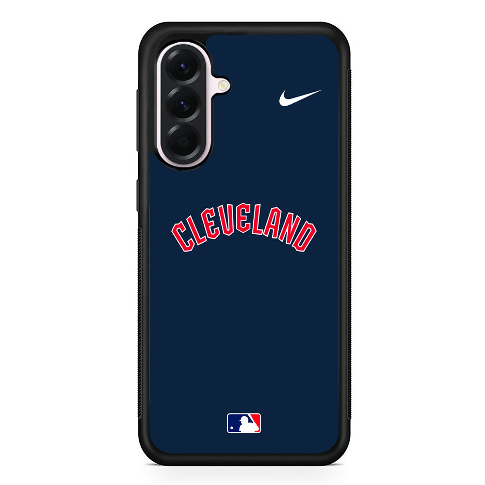 MLB Cleveland Guardians Navy Nike Samsung Galaxy A56 Case | Samsung Galaxy A56 Protective Rubber Case