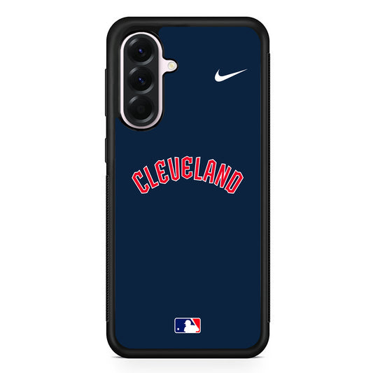 MLB Cleveland Guardians Navy Nike Samsung Galaxy A56 Case | Samsung Galaxy A56 Protective Rubber Case
