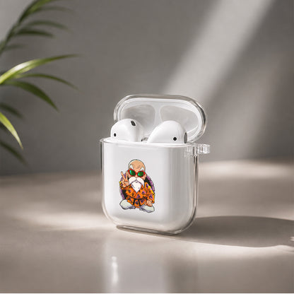 Master Roshi The Strong Grandfather Protective Clear Case Cover For Apple Airpods | Soft Silicone AirPods 1 / 2 Case | Protective Cover