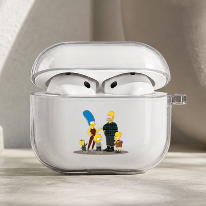 Homer Simpson Family Protective Apple AirPods Pro 3 Clear Case | Shockproof Cover